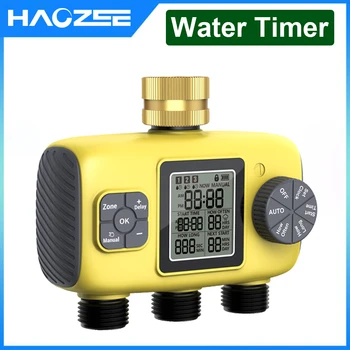 3-Outlet Automatic Water Timer Garden Irrigation Watering System Independent Control Sprinkler Programmer Tools 1