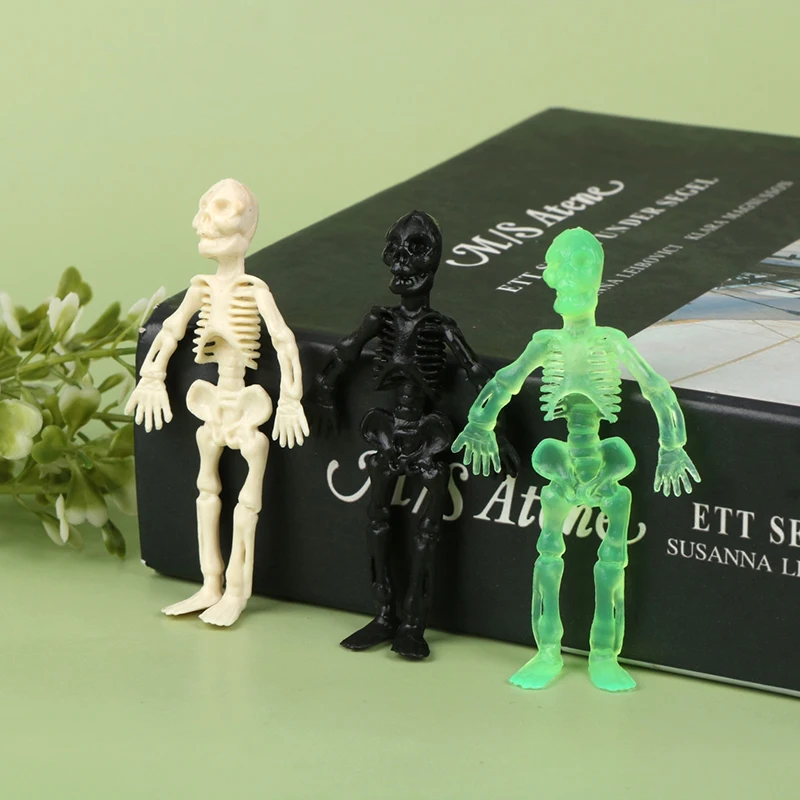 Halloween Mask Mini Skull Doll Human Skeleton Halloween Decorations Skeleton Zombie Toy Non-toxic Halloween Decor Horror Themed Party Ornament