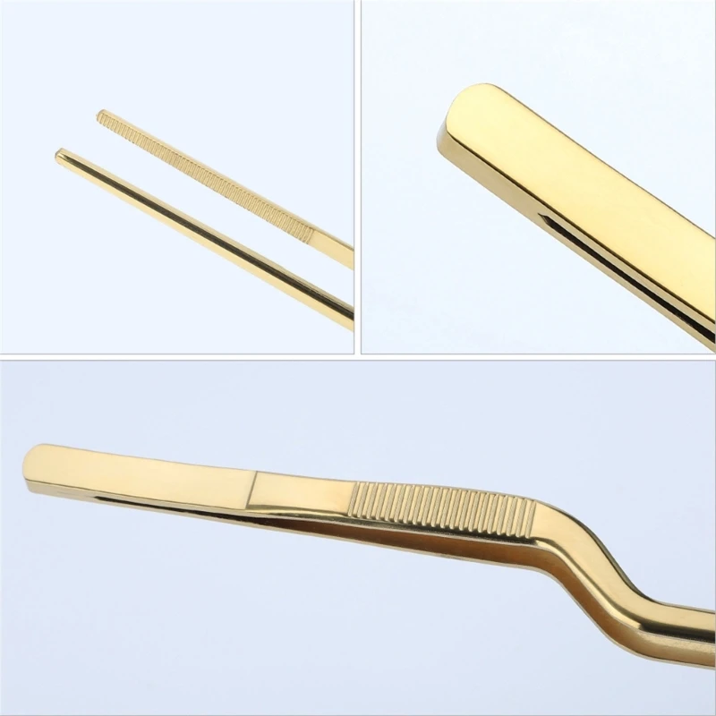 Stainless Steel Tongs Stainless Steel Food Tongs 30cm Stainless Steel Tweezer Chef Food Tweezer BBQ Clip Barbecue Tongs Serving Presentation Kitchen Tool Cooking