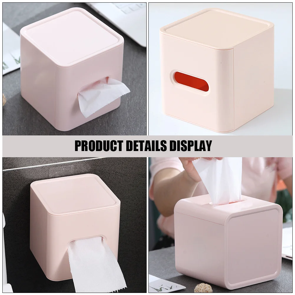 Salviette scatola di fazzoletti fazzoletti scatole cubo quadrato Desktop Decor Office White Toilet Paper Case