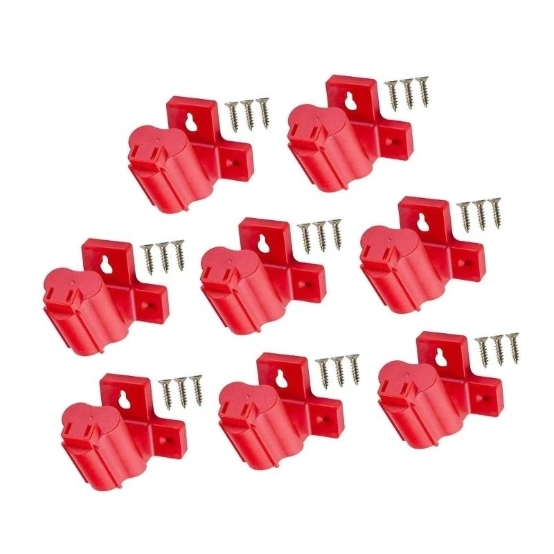 L1EE 4/8Pcs Tool Holder with Angled Designs Wall Mount Electric Battery Tool Rack for Easy Installation and Space Saving