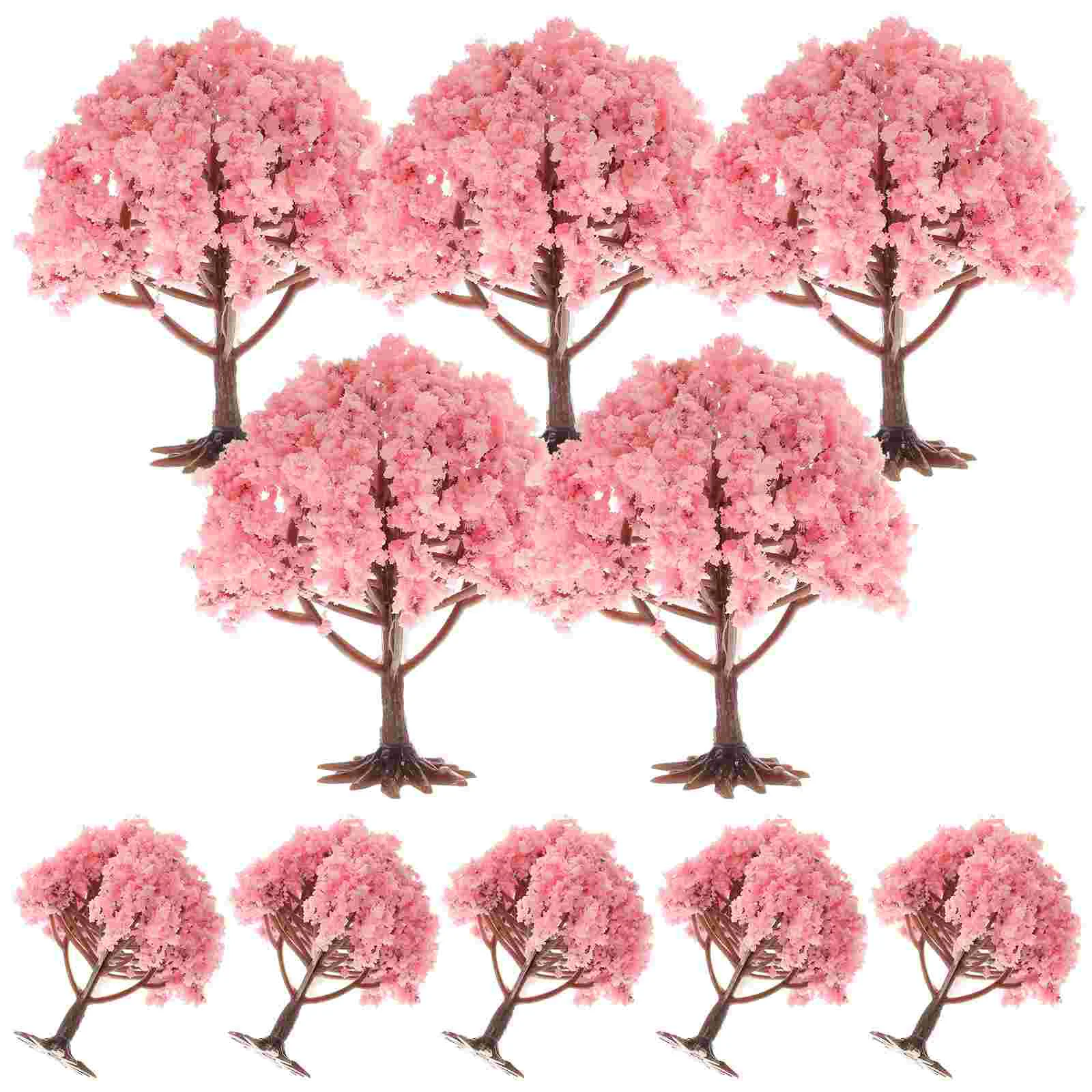 

10 Pcs Dinner Table Decor Architectural Tree Model Desktop Ornament Pine Small Trees Artificial Prop Simulated