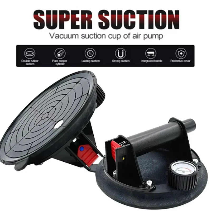 8 Inch 250KG Air Pump Vacuum Suction Cups Hand Pump Sucker Lifted Magnets Handling Tools