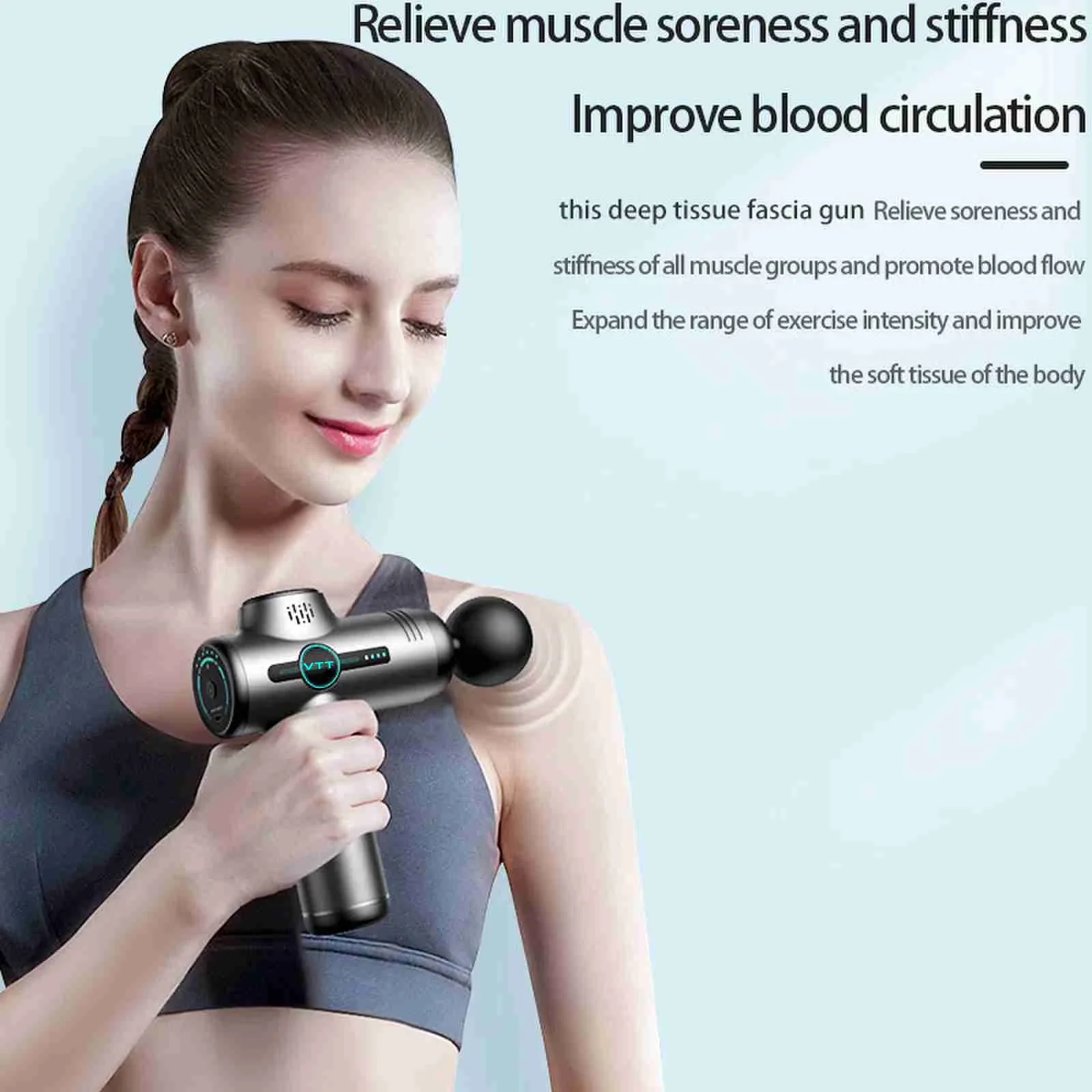 Pocket Fascia Deep Tissue Percussion Vibration Fitness Massager Pistolet De Massage Gun Mini Sport Muscle Mini Massage Gun