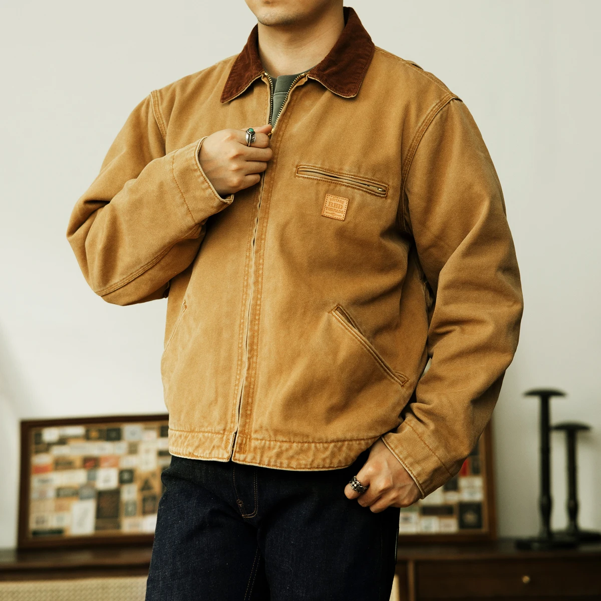 ジャケット・アウター detroit.t Detroit Tigers Men's Black Out Collection Varsity Jacket