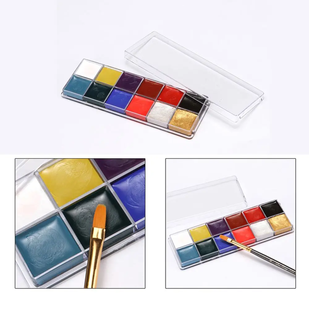 12 Color/set New Face Makeup Painting Pigment Eye Liner Oil Painting Art Face Painting Body Paint - 2