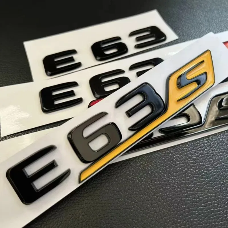 ABS 블랙 자동차 레터 E63 E63S 로고 스티커 자동차 러기지 배지 데칼 메르세데스 벤츠 E63 E63S W213 액세서리에 적합