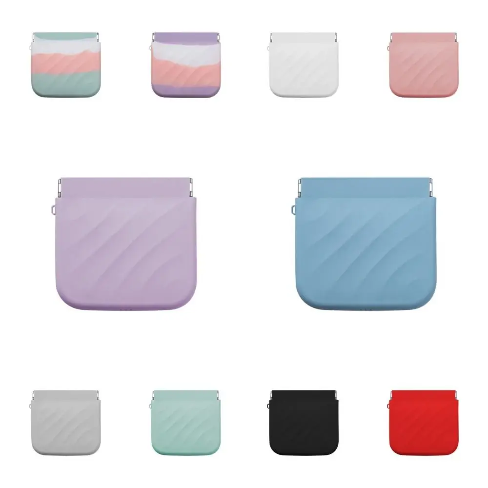 Makeup Bag Mini Cosmetic Bag Travel Supplies Storage Bag Lipstick Storage Bag Self-closing Silicone Leaf Spring Bag Girls 6