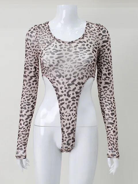 Kayla Leopard Mesh Bodysuit 6