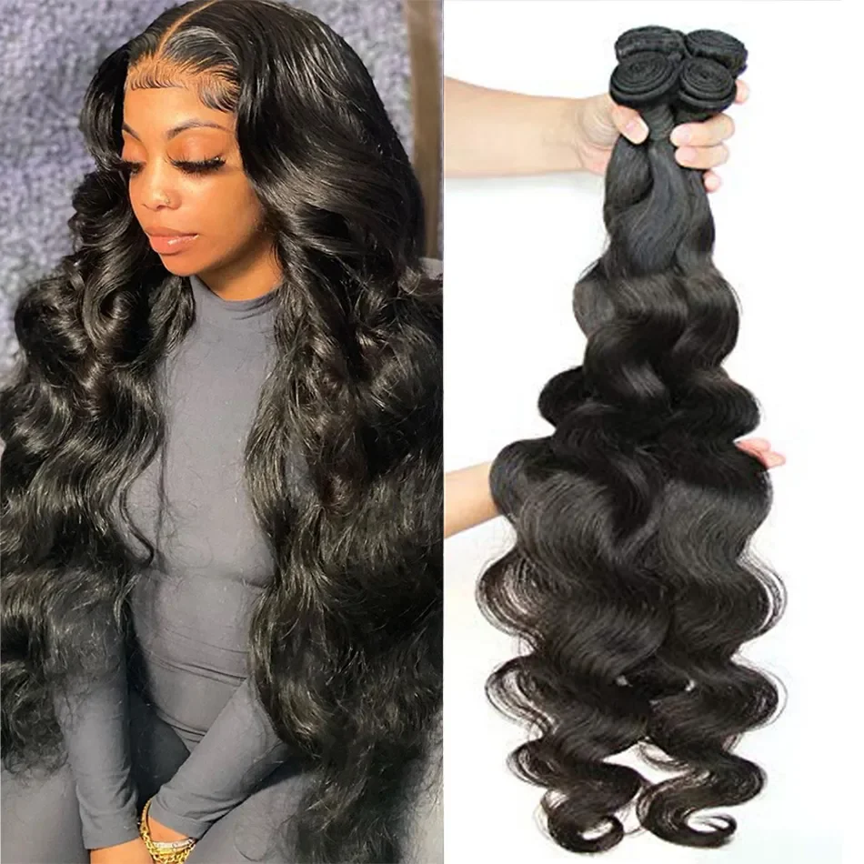 208035-437b3c.png Sf5d5b36edc4d45de841aeb3f2f54f22au Human Hair Bundles Weave Brazilian Hair, 3, 4 Bundles Virgin Raw Remy Hair Extensions For women 30, 32 inches Mallzona