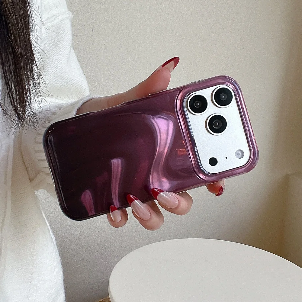Luxury Shockproof Water Ripple Gradient Purple Phone Case
