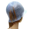 Reusable Silicone Hair Coloring Highlighting Cap With Hook Needle Pro Hair Color Dye Set Frosting Dyeing Tools Beauty Salon 6