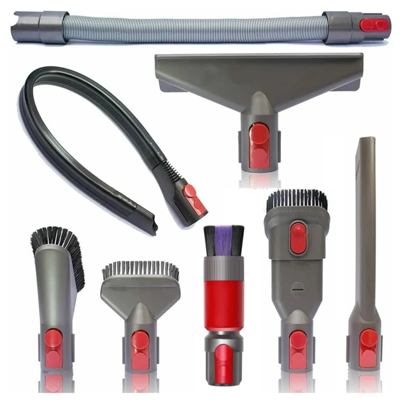 

8Pcs Vacuum Attachments Cleaning Brush And Hose Tool Kit For Dyson V7 V8 V10 V11 V15 Durable Easy To Use