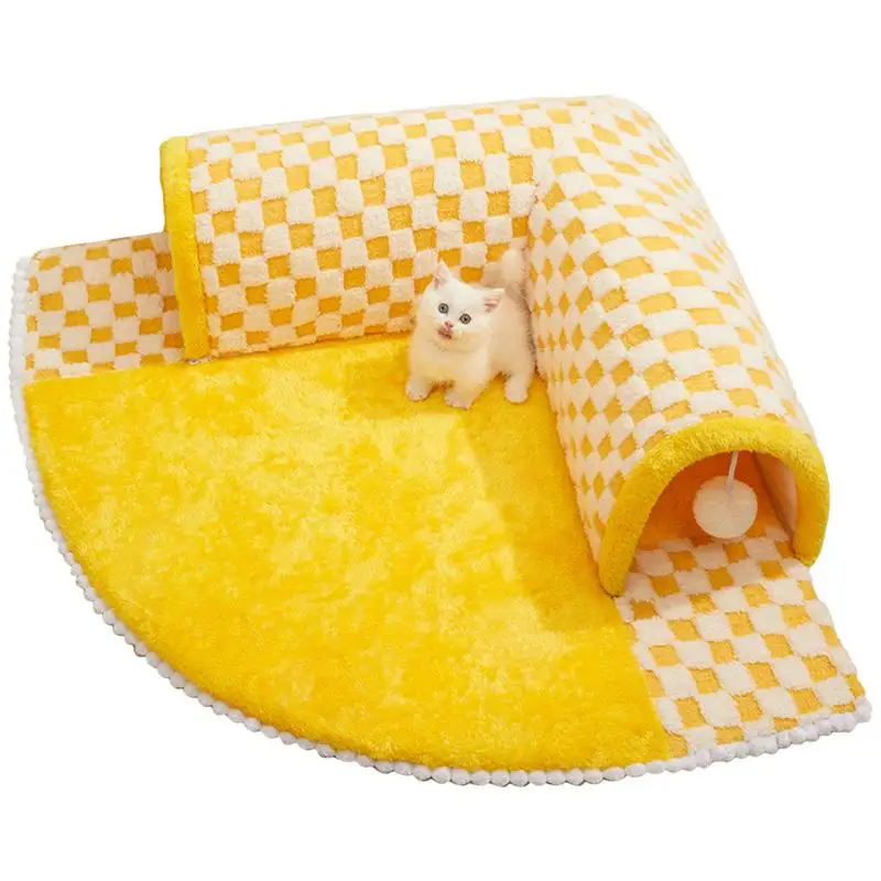 

Tunnel Cat Nest Winter Warm Removable Washable Bed Cat Shelter Closed House Autumn and Winter Mat Pet Supplies Accessories