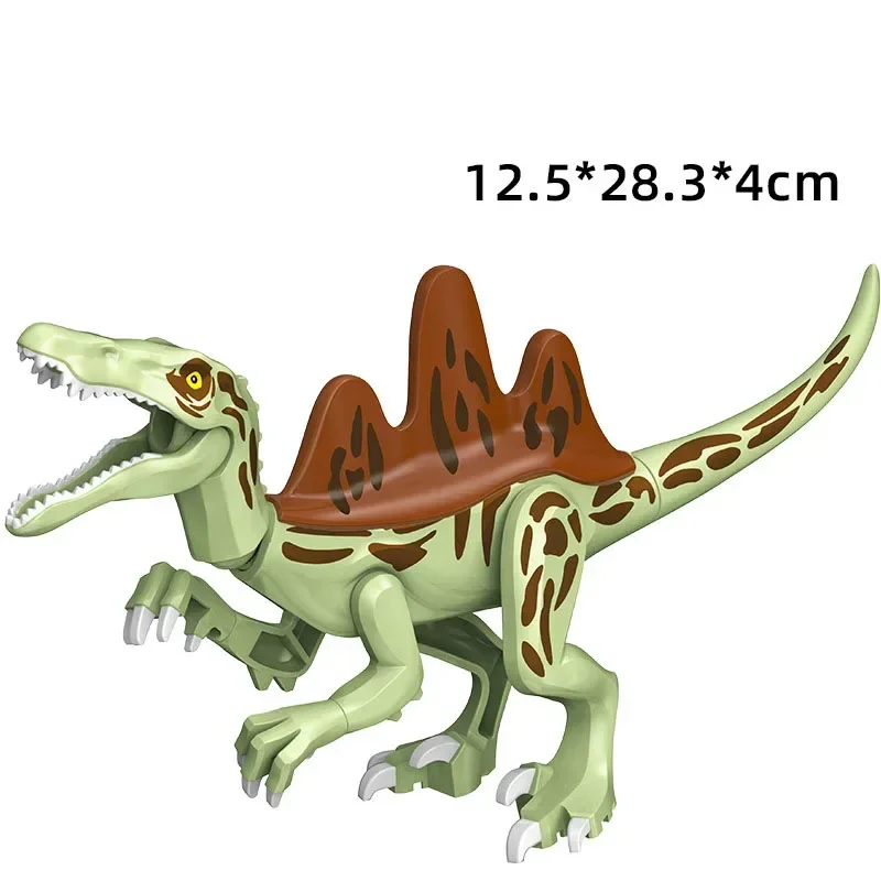 thumbnail image 1 of Figuras de dinosaurios grandes de Jurassic Dino World, bloques de construcción, Velociraptor, T-Rex, Triceratops, Indominus Rex, juguetes para niños, 1 of 5