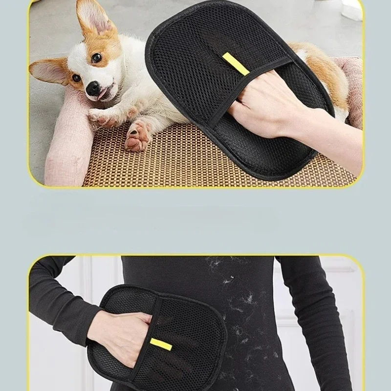 Pet Hair Glove Comb Dog Hair Remover Portable Washable Clothes Hair Dehairing Gloves Hair Scraper Hair Remover Brush