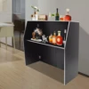 Foldable Portable Bar Cabinet - Rectangular Freestanding Event Bar 1