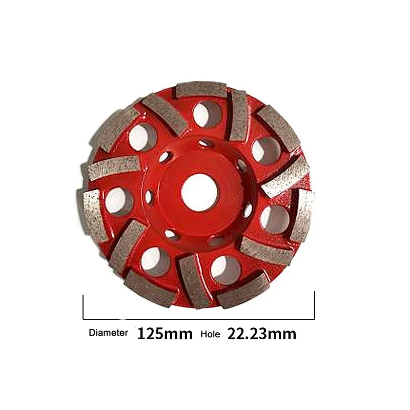 

5" 125mm Concrete Grinding Cup Wheels 12 Diamond Abrasive Seg M14 5/8"-11 Arbor non thread