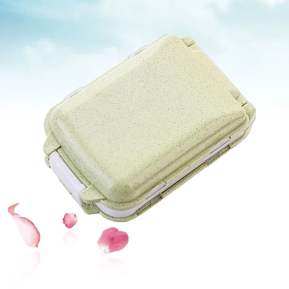 

1pc Portable Travel Box Three Layers Medicine Storage Holder Container Organizer Case (Green) Boxes