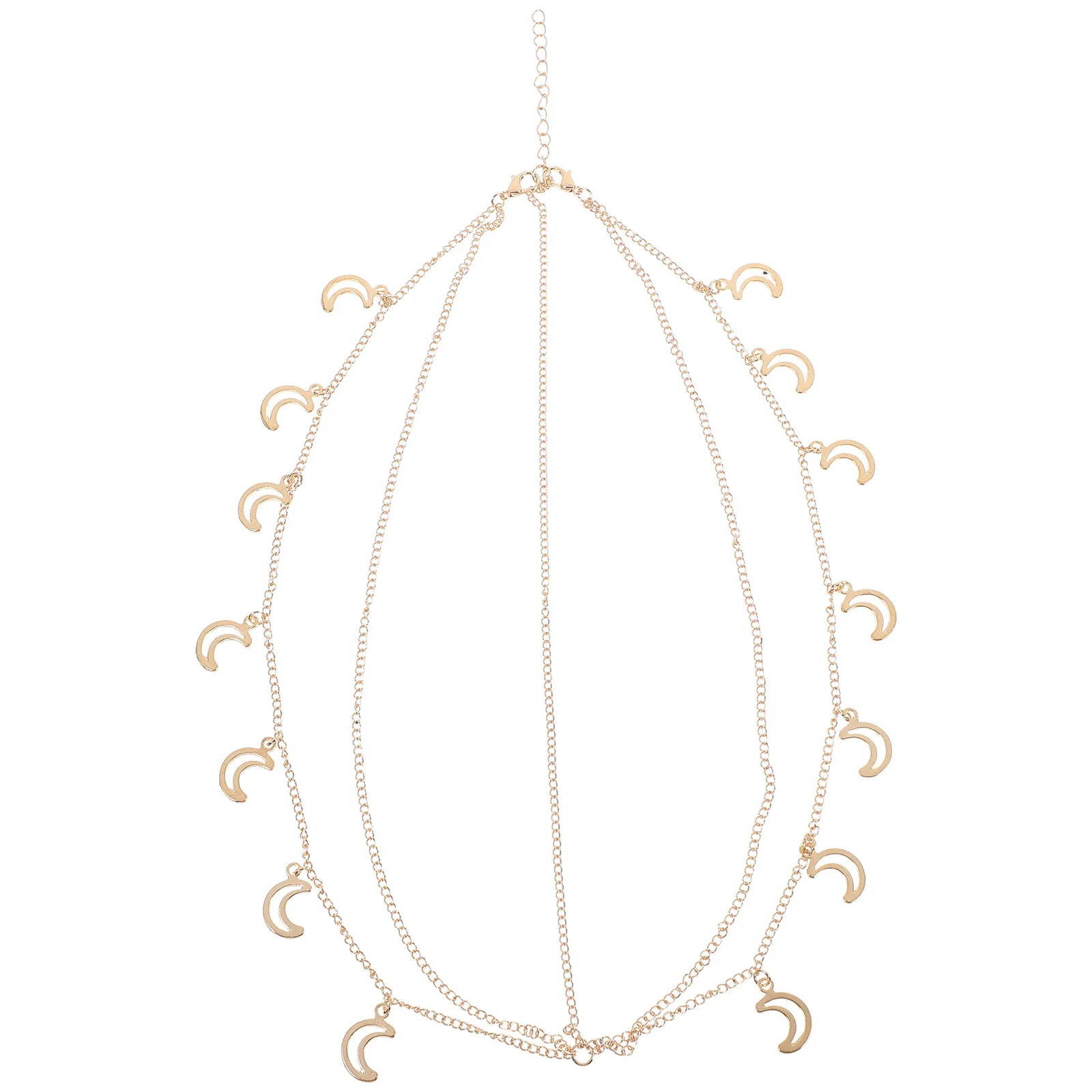 

Ladies Chain Headband Multi-layer Chain Moon Pendants Hair Wedding Bridal Headpiece Hair Clasp Hair Band Hair Accessories Dress