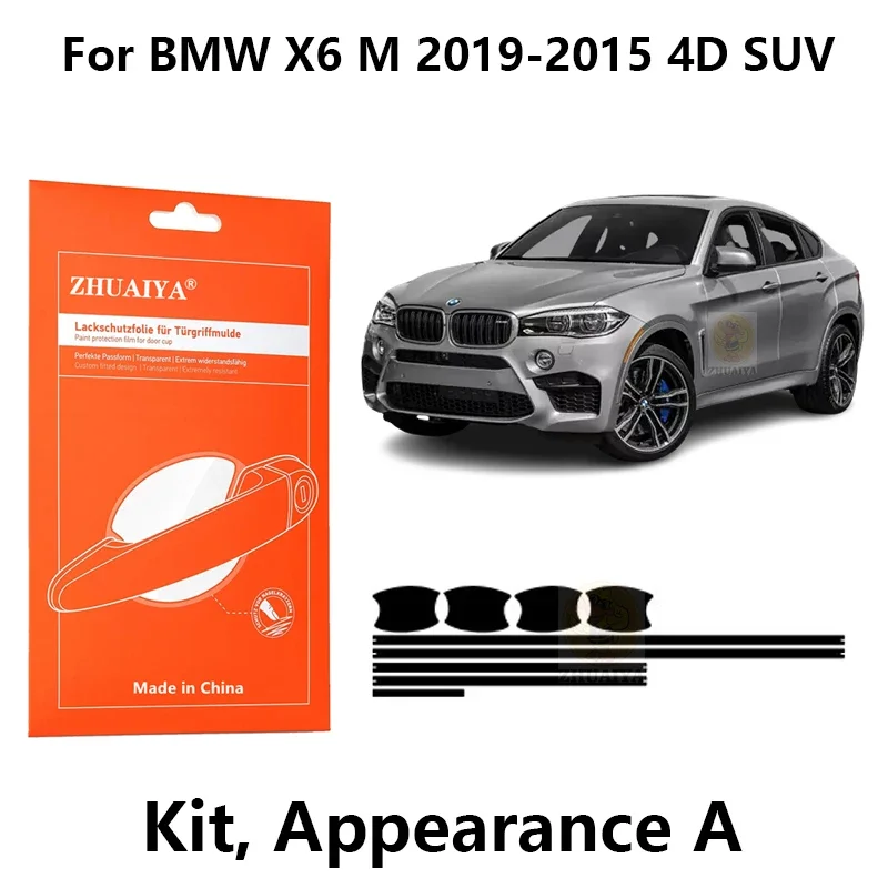 

Защитная пленка ZHUAIYA для красок дверной ручки, ТПУ PPF для BMW X6 M 2019-2015 4D SUV, автомобильные аксессуары