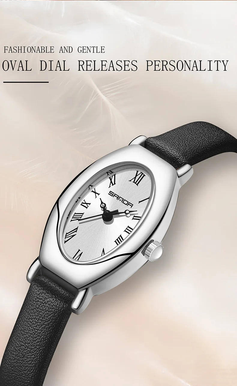Sanda 1123 New Arrival Elegant Design Roman Number Square Dial Waterproof Quartz Movement Business Women Analog Wrist Watch 3