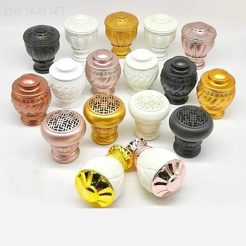 2pcs European Curtain Rod Decorative Head Roman Rod Seal Decorative Curtain Rod Bracket Home Decoration Hardware Accessories