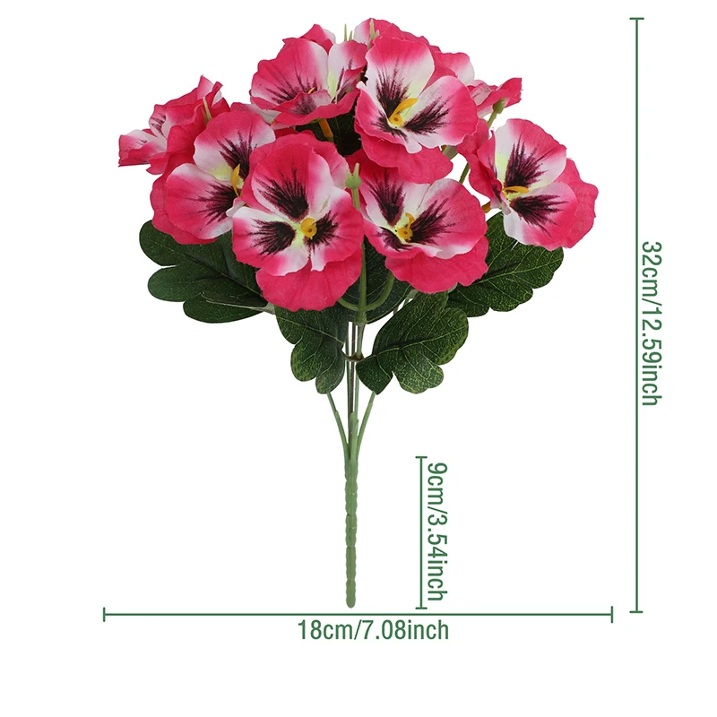 Tricolor Violet Artificial Flower Bouquet - 32cm Decorative Floral Arrangement for Home, Garden, and Events