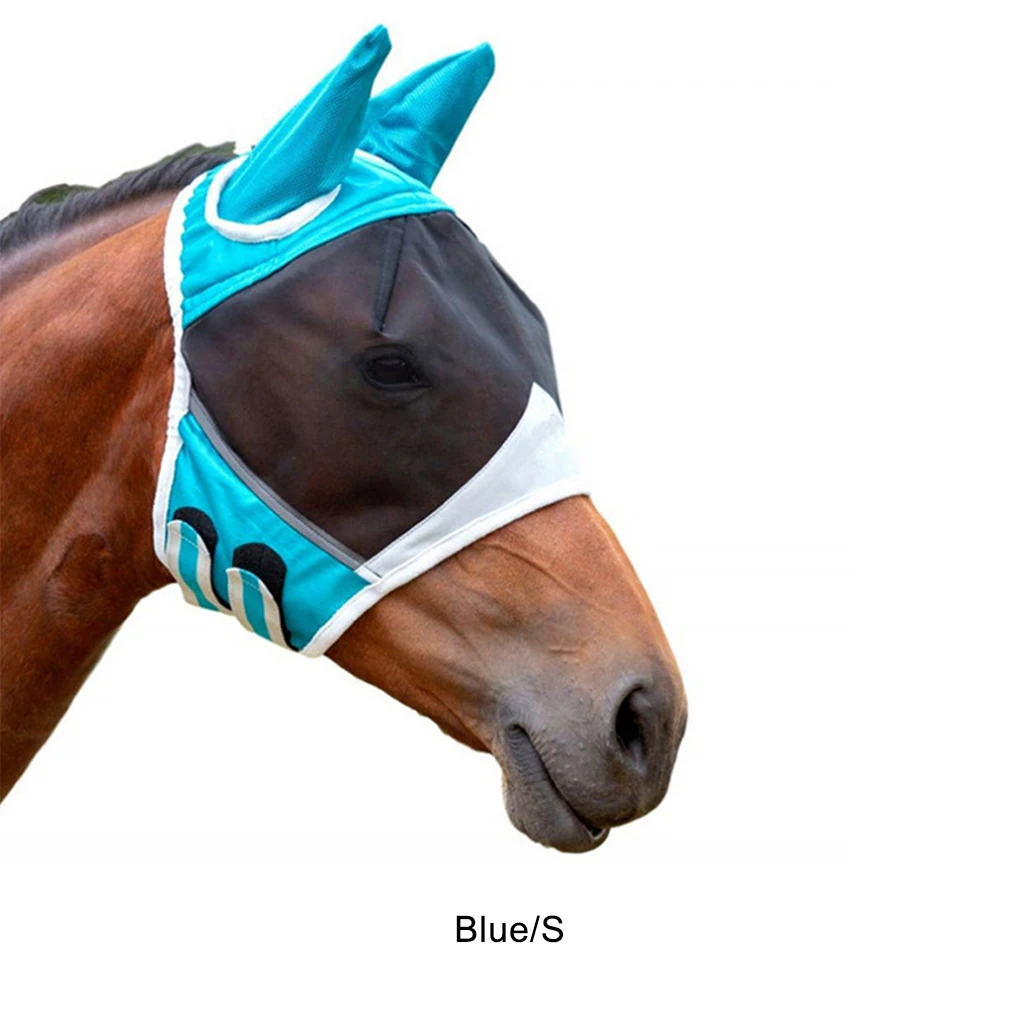 Anti-mosquito Horse Hood Suitable for Small Medium and Large Horses Multi-size Breathable Horse Mask Pasted to Prevent Mosqu 2