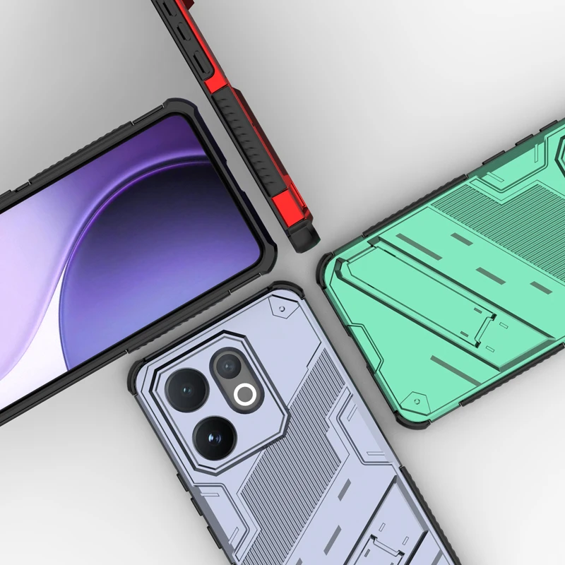 Punk Style Shockproof Rugged Armor Phone Case with Bracket