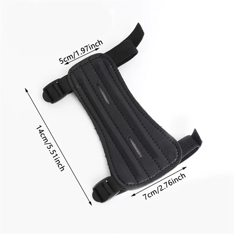 Attrezzatura per tiro con l'arco in pelle Protezione per il braccio Protezione per l'avambraccio Sicuro Arco regolabile Freccia Caccia Tiro Accessori per l'allenamento Protezione