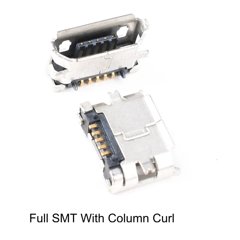 Micro 5pin Connector Socket Micor Usb Flat Female Full SMT Mini Micro USB Connector Jack Charging port Data transmission 8PCS micro usb connector