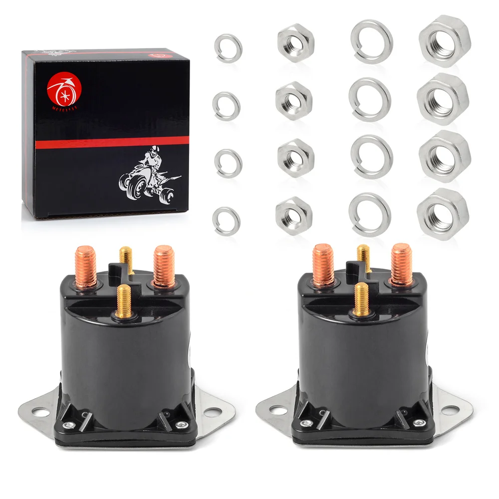 2 Pz 12 Volt 4 Terminale Relè Solenoide Di Avviamento Per Club Car Ds E Precedente Gas Golf Cart 1984-Up Oem 1013609 1012275