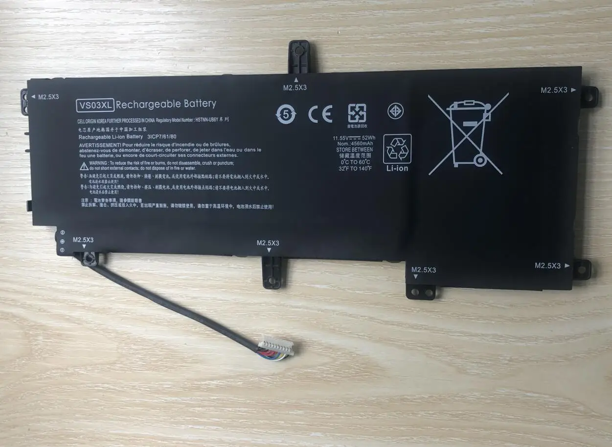 Bateria do Portátil para hp Envy Vs03xl Hstnn-ub6y 15-como 15-as014wm 849047541 849047-541 849313850 Tablet 11.55v 52wh - Imagem 6