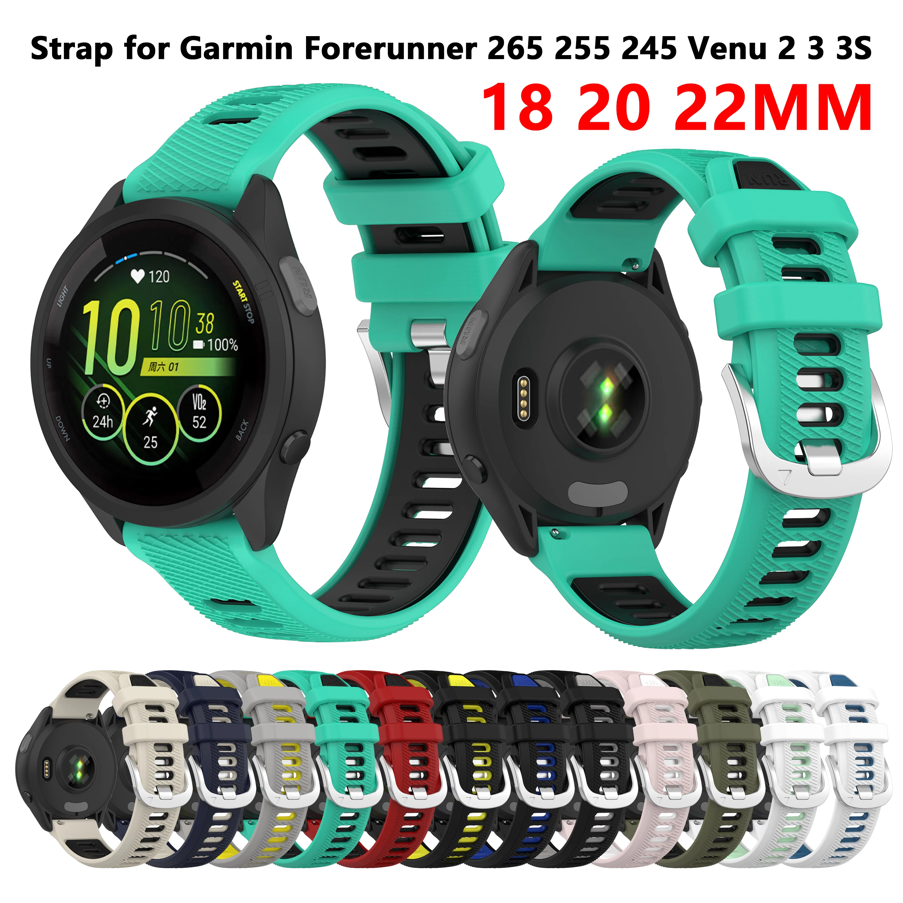 Versatile Silicone Watch Strap - Available in Multiple Sizes