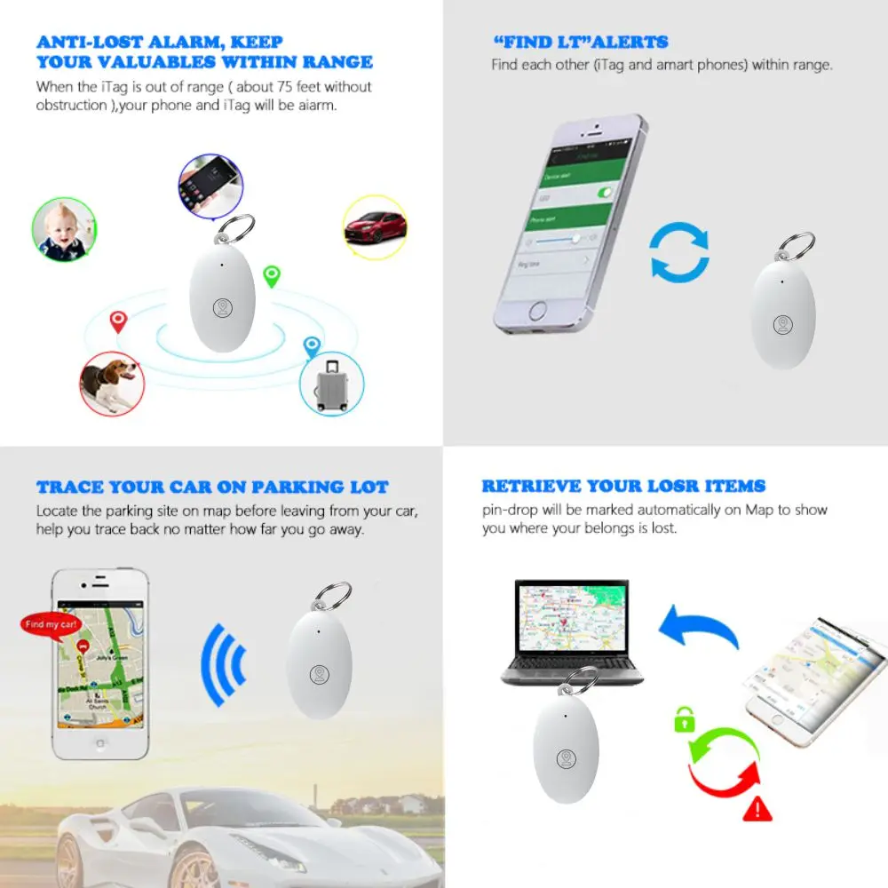 Smart Tag Locator Mini GPS Tracker Bluetooth-compatible Luggage Kids Pet Loss Prevention Equipment Dog Cat Location Tags Tracker