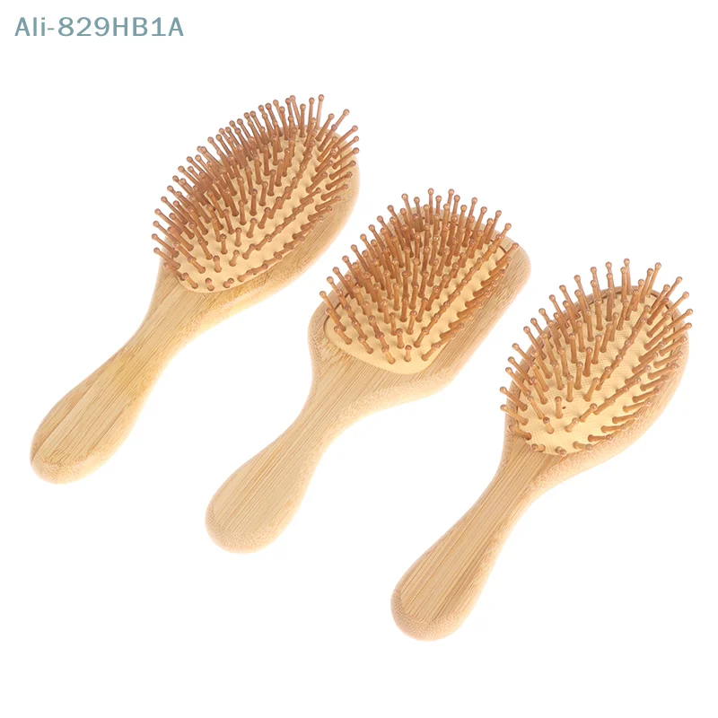 

New Arrival Hair Brush Wood Handle Boar Bristle Beard Comb Styling Detangling Straighten Brown Lotus Boar Bristles Massage Comb