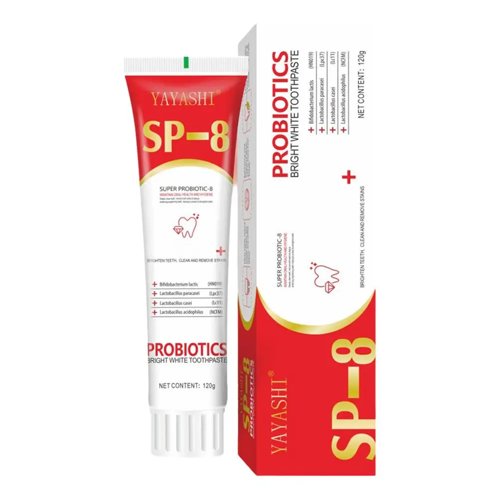 SP-8 Whitening Toothpaste Probiotic Tooth Cleaner Removal Plaque Stain Reduce Yellow Oral Clean Dental Whitening