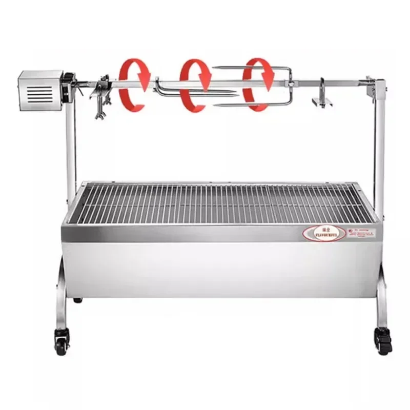 Whole Lamb Oven Commercial Large Stainless Steel Outdoor Charcoal Grill Home Garden Automatic Rotating Lamb Rack 3