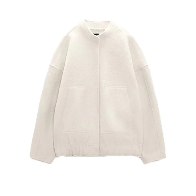 Women's Jackets With Buttons Bombers Grey Long Sleeve Coat Lady Warm With Pockets Outwear Jackets 2023 Spring Winter New