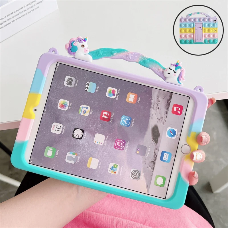 Cartoon Handle Unicorn Tablet Case para Crianças Capa para Lenovo Tab m8 Fhd 8.0 Tb8505f Tb9505x Tb-8505f 3rd Gen Tb-8505f