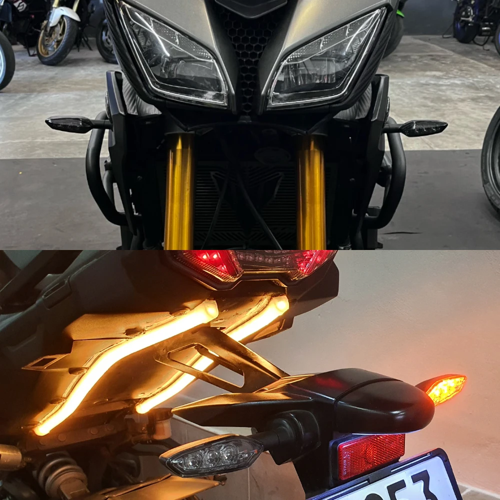 Поворотники светодиодные для мотоцикла, для MT01 MT03 MT07 MT09 MT10 MT15 MT25 YAMAHA Tracer 700 900 FZ250 FZ150I Cafe Racer (art.: 3920c151ef338) - 3920c151ef338