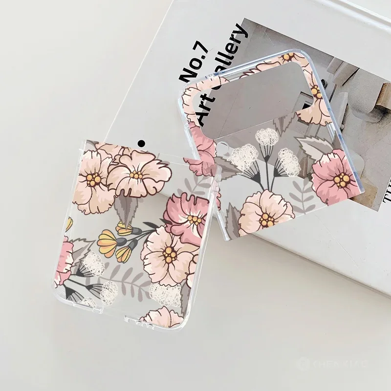 Korean Flower Shockproof Phone Case - Stylish Protective Cover