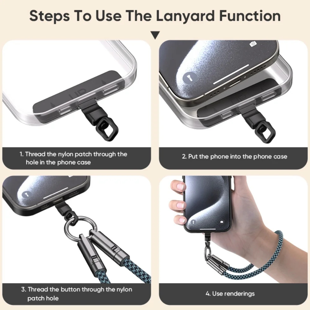 USB C to USB C Wrist Lanyard Cable,240W Portable Keychain Fast Charging Cord for iPhone 17/16/15,iPad,Sumsung Galaxy S25/S24/S23