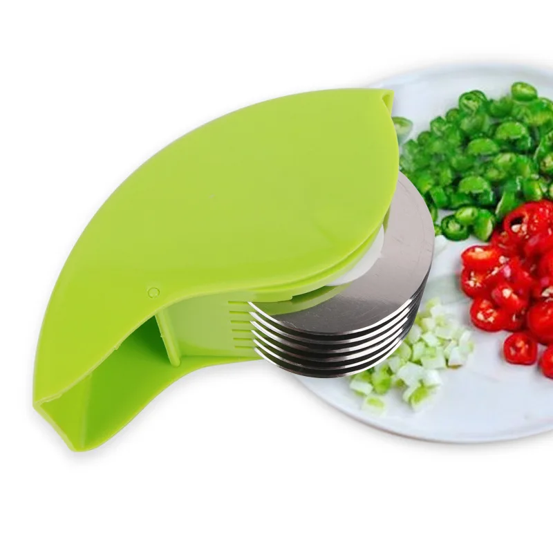 StainlessSteelBladeKitchenVegetableChopHerbRollingRollRollers