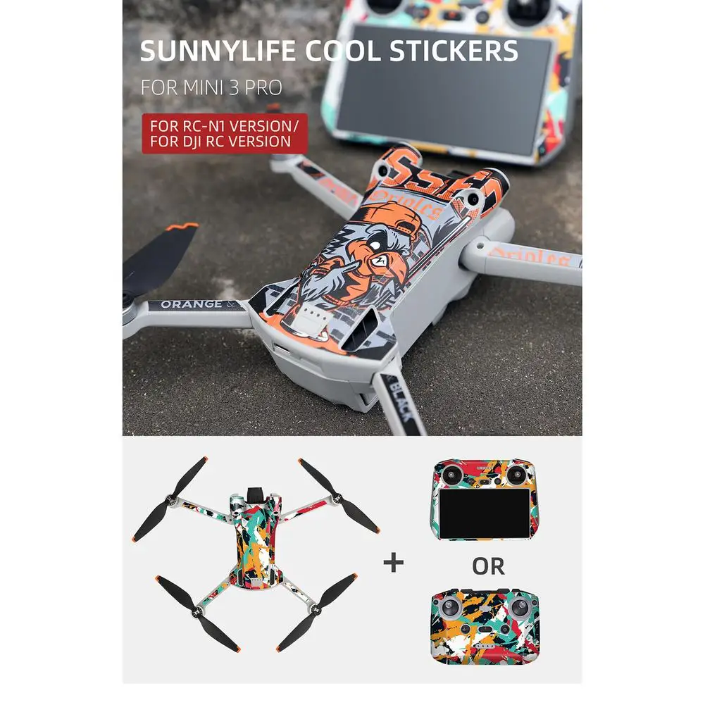 Protective Film Stickers Cratch-proof PVC Decals Compatible For Dji Mini 3 Pro Dji Rc/n1 Drone Body Remote Control Accessories