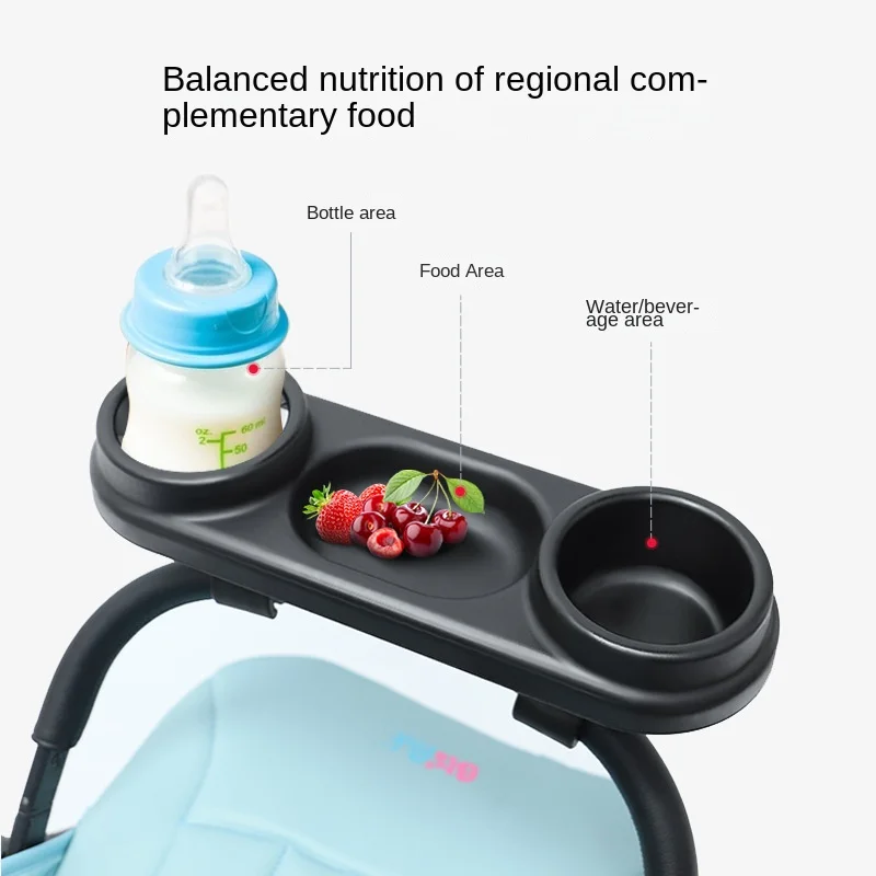 Stroller Dinner Plate Universal Cart Dining Plate Snacks Baby Bottles Holder Handrail Bearing Baby Stroller Accessories