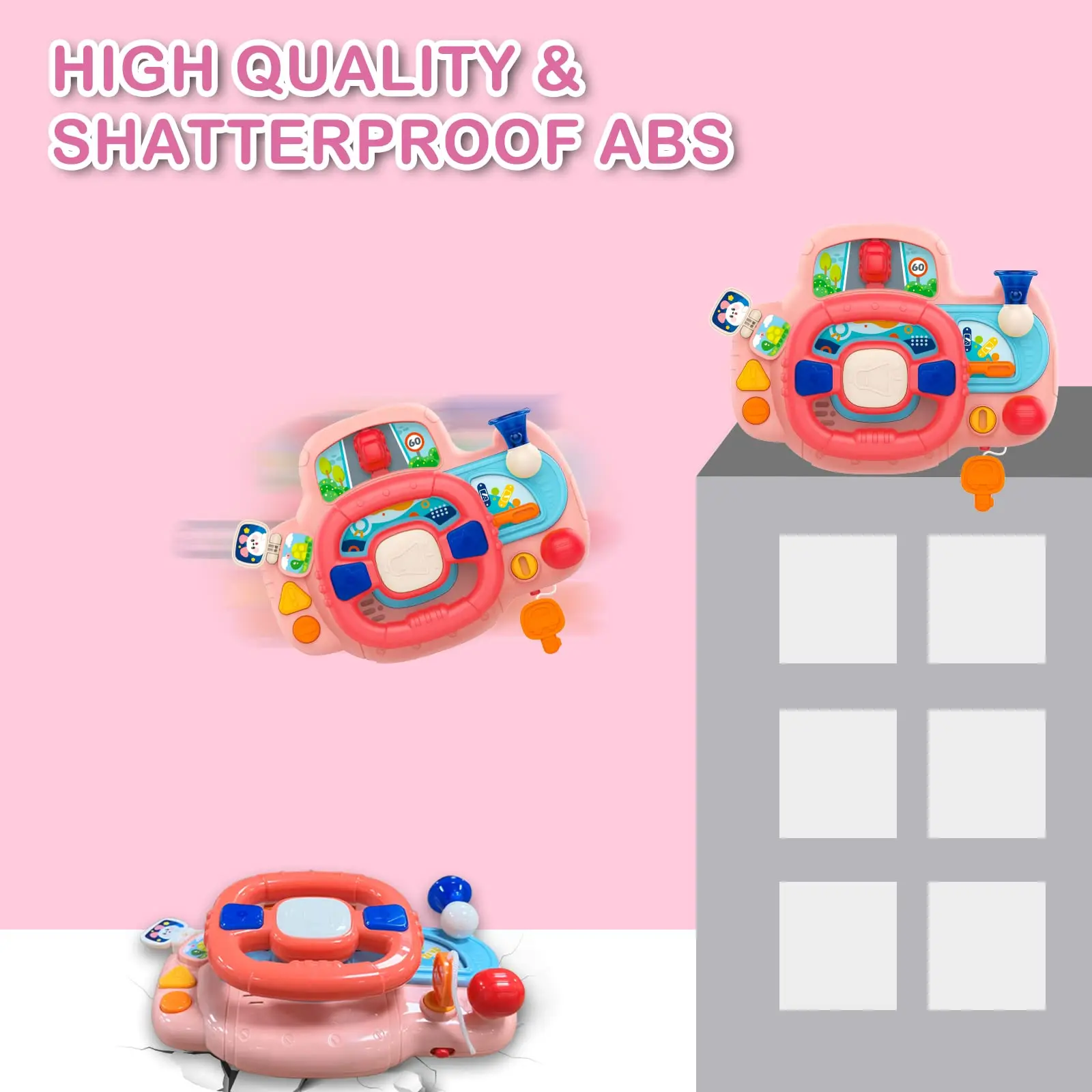 Huanger Interactive Steering Wheel Navigation Bridge Play Set