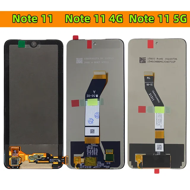 For Xiaomi Redmi Note 11 4G 5G LCD 21121119SC With frame Display Touch  Screen Digitizer Assembly Replacement 21091116AC - AliExpress