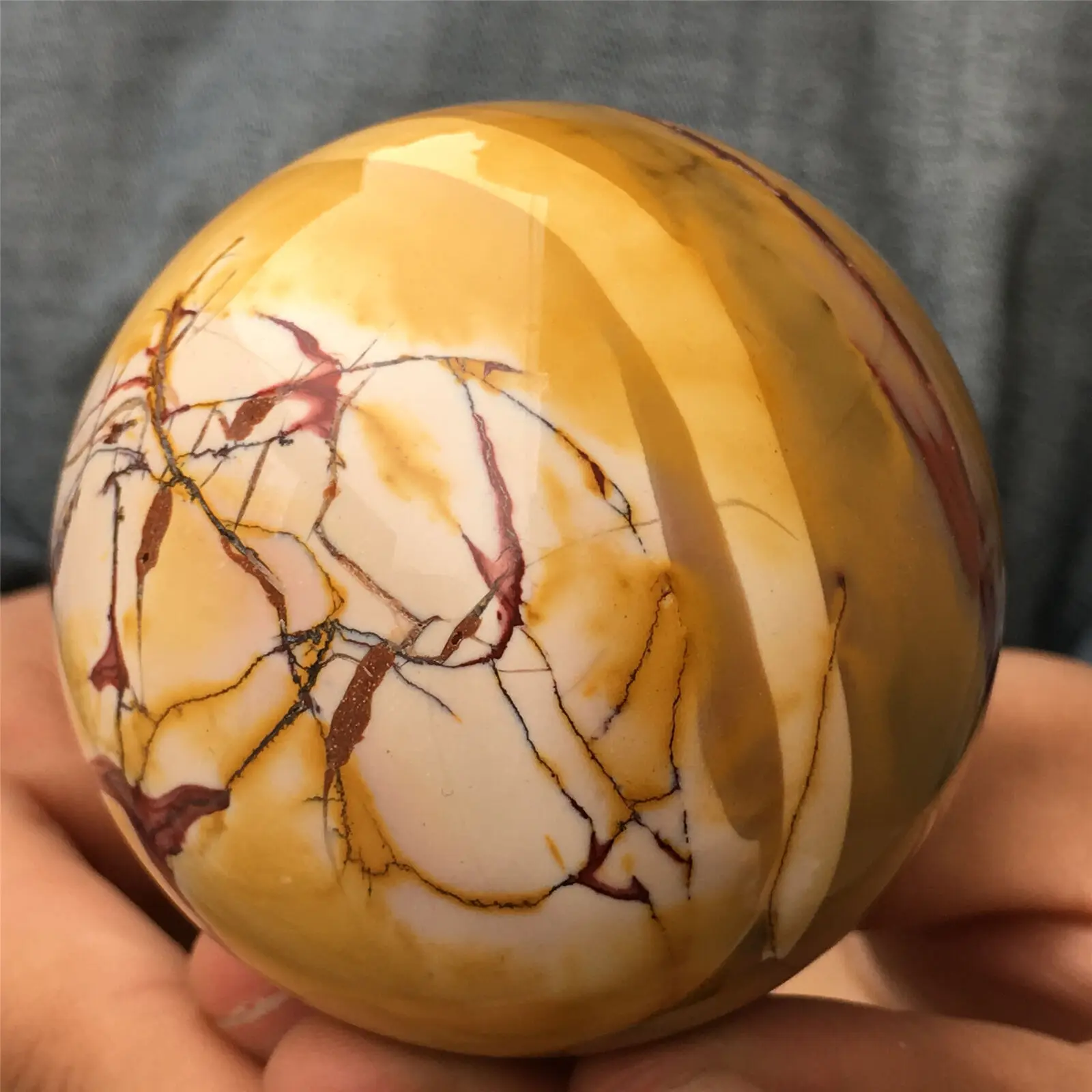 Beautiful Natural Mookaite Sphere Quartz Ball Reiki Healing 2